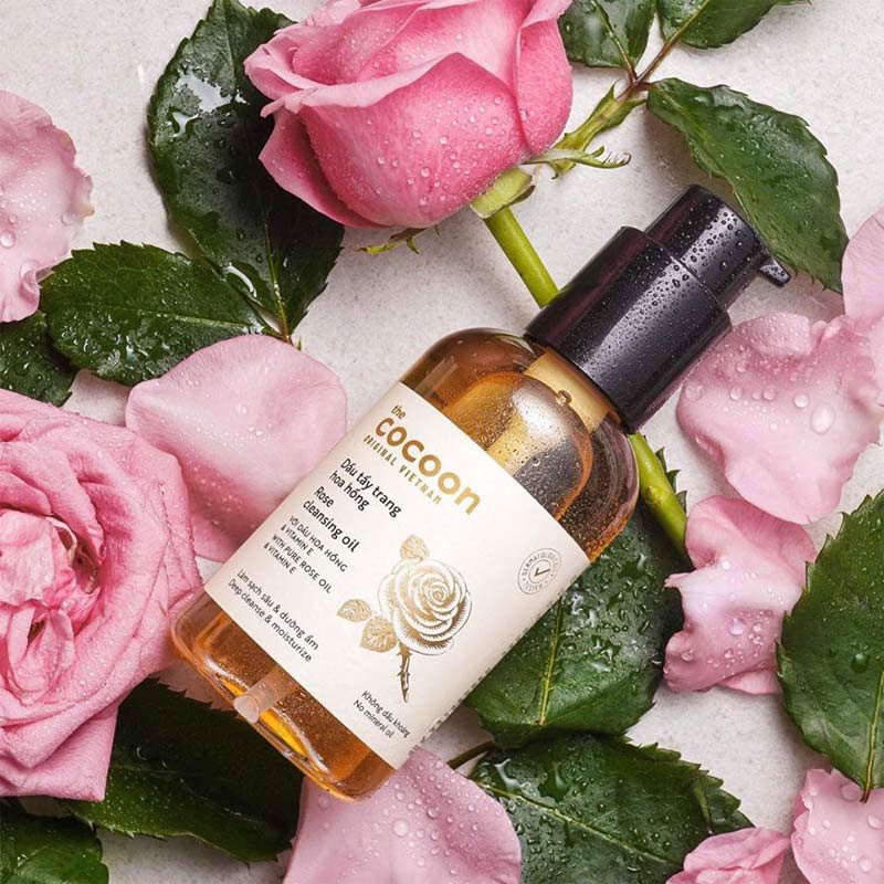 Dầu Tẩy Trang Tinh Dầu Hoa Hồng Chưng Cất The Cocoon Rose Cleansing Oil