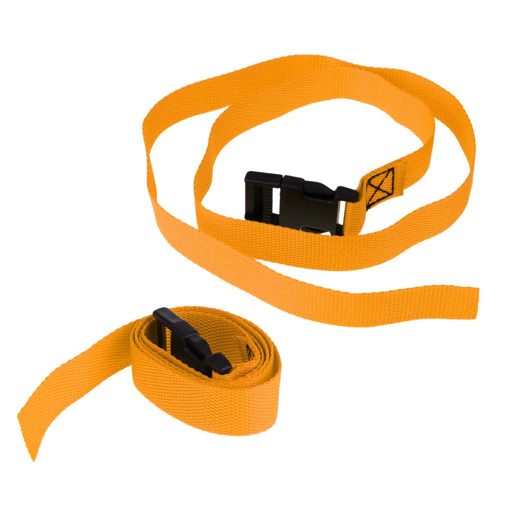 2pcs Golf Trolley Webbing Straps Quick Release Suitcase Tie Down Belt Blue