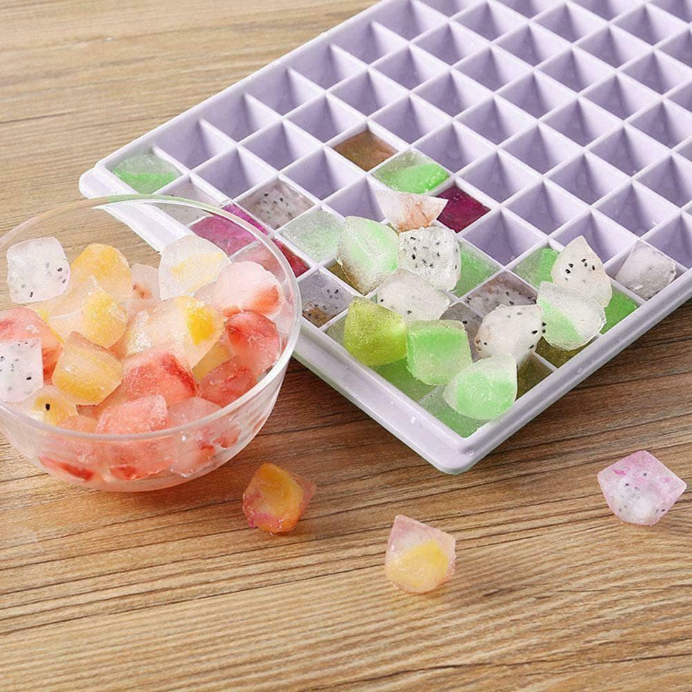 Combo 2 Khay Làm Đá Silicon 96 ô khay làm thạch rau câu 96 viên nhựa cao cấp