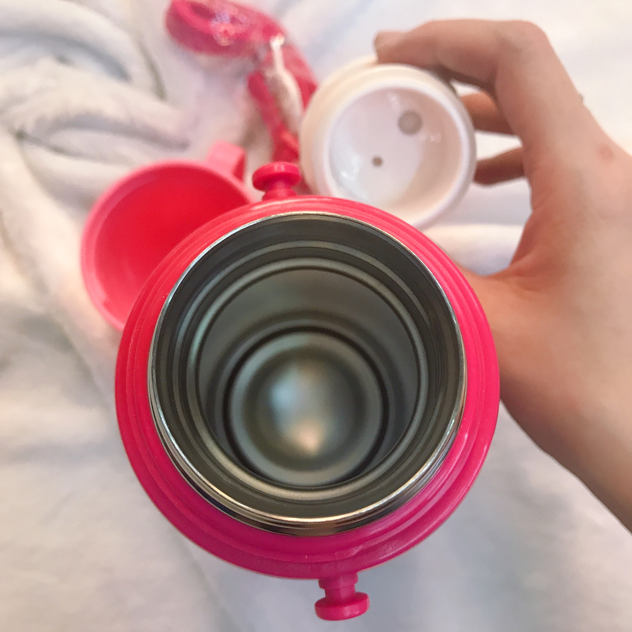 Bình nước giữ nhiệt hình Chuột Minnie màu hồng cho trẻ em, các bé, học sinh -  - WD-3416MIN