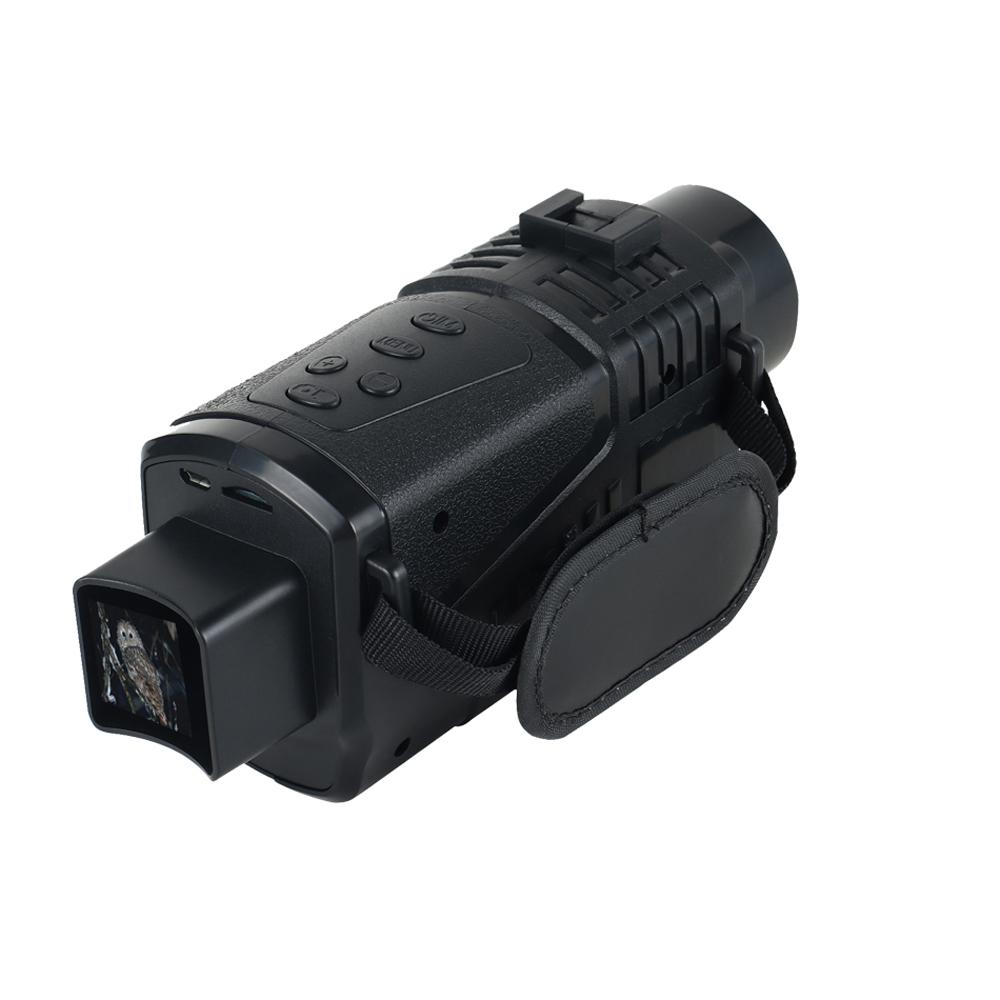 Portable Monocular Infrared Night-Visions Device Day Night Use Photo Video Playback Modes 5X Digital Zoom 300M Full Dark Viewing Distance for Outdoor Hunts Boating Journey