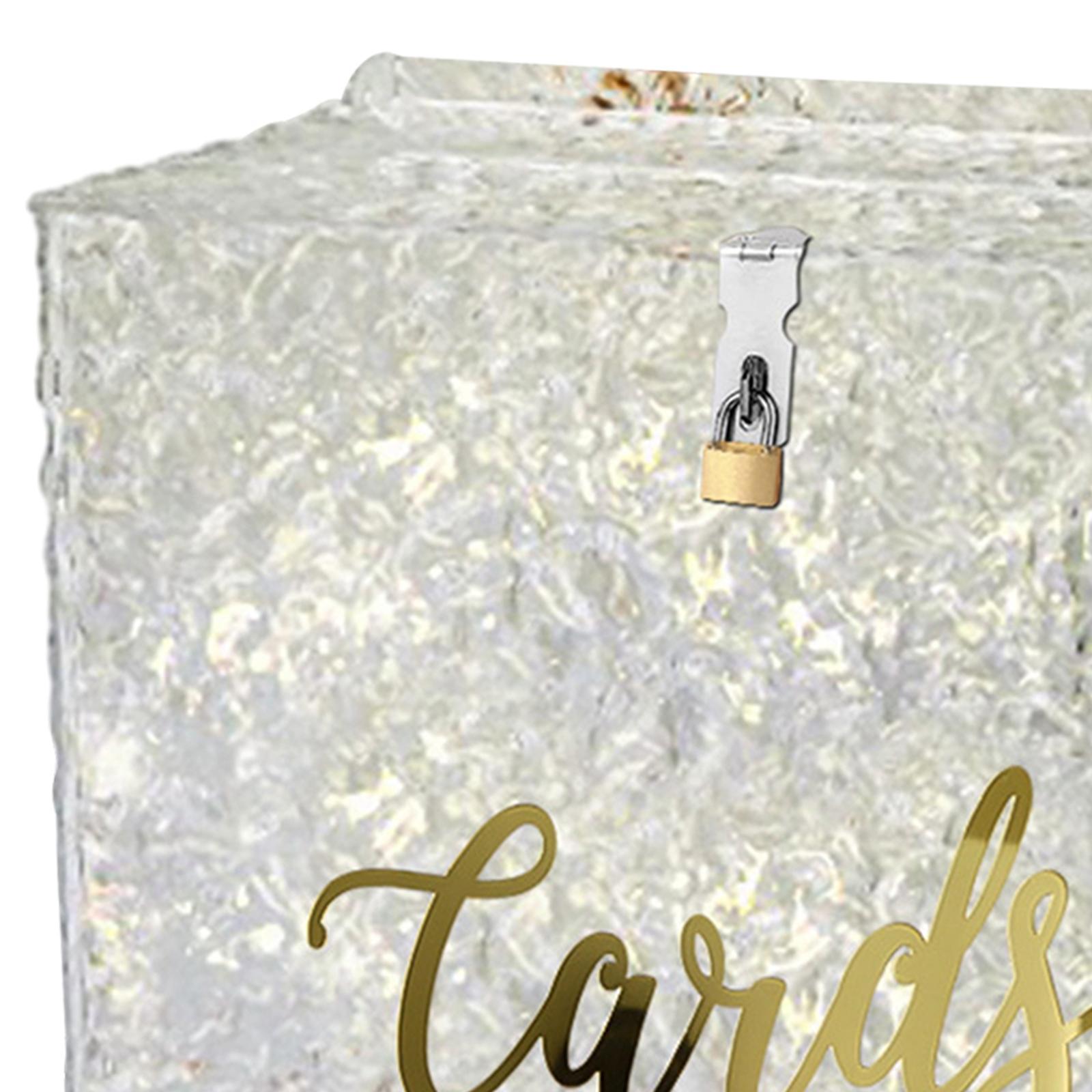 Acrylic Card Box Envelop Card Box Money Box Holder Wedding Supply Thick Gift Card Box Greeting Card Box for Graduation Reception Party Decor