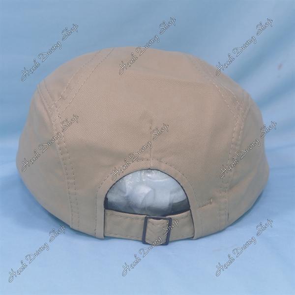Nón mỏ vịt nón beret có nút đóng ở kết có khóa tăng giảm size dành cho người lớn không có logo - Kaki Vàng
