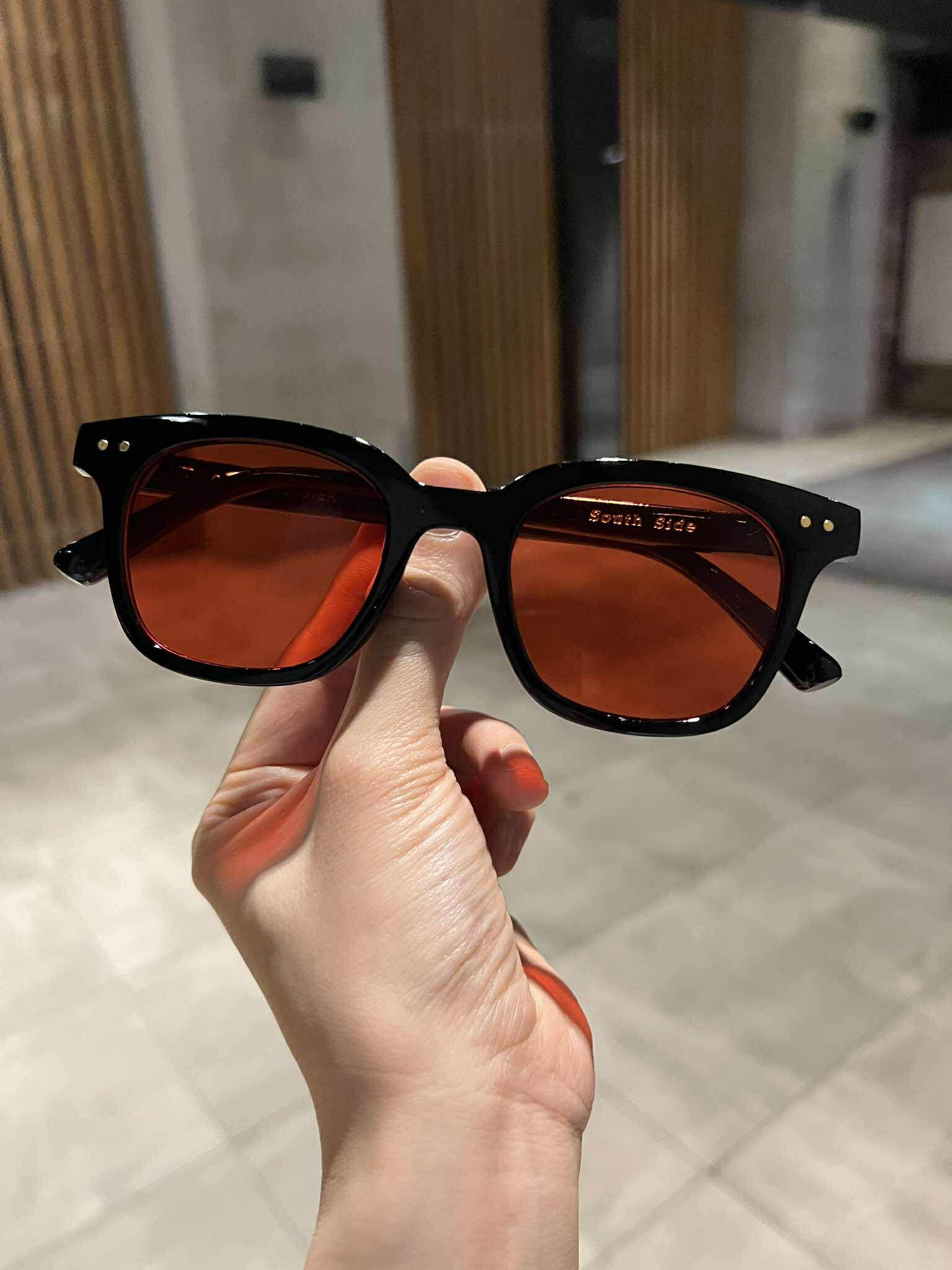 Kính râm màu unisex Mắt vuông thiết kế đơn giản chống nắng