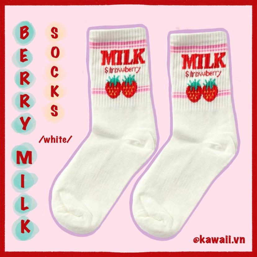 BERRY MILK SOCKS | Vớ sữa dâu