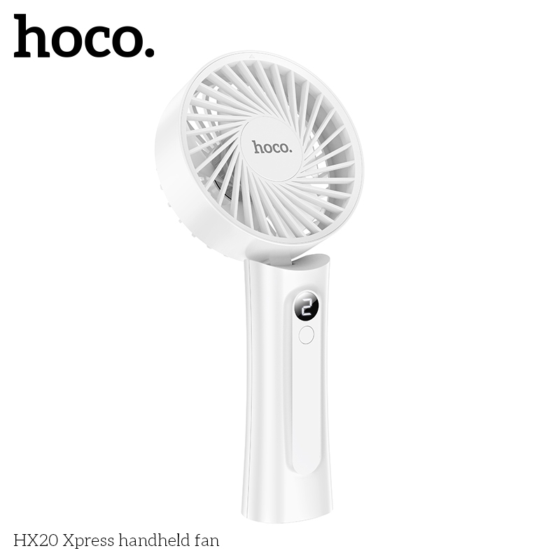 Quạt sạc cầm tay/ để bàn Hoco HX20 dung lựng pin 1200mah cổng sạc Type C _ Hàng chính hãng