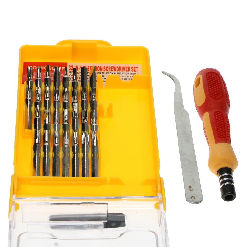 Screwdriver Bit 30-Piece Set Power Drill Bits Nut Driver Tamper Security Portable Small Sized Box