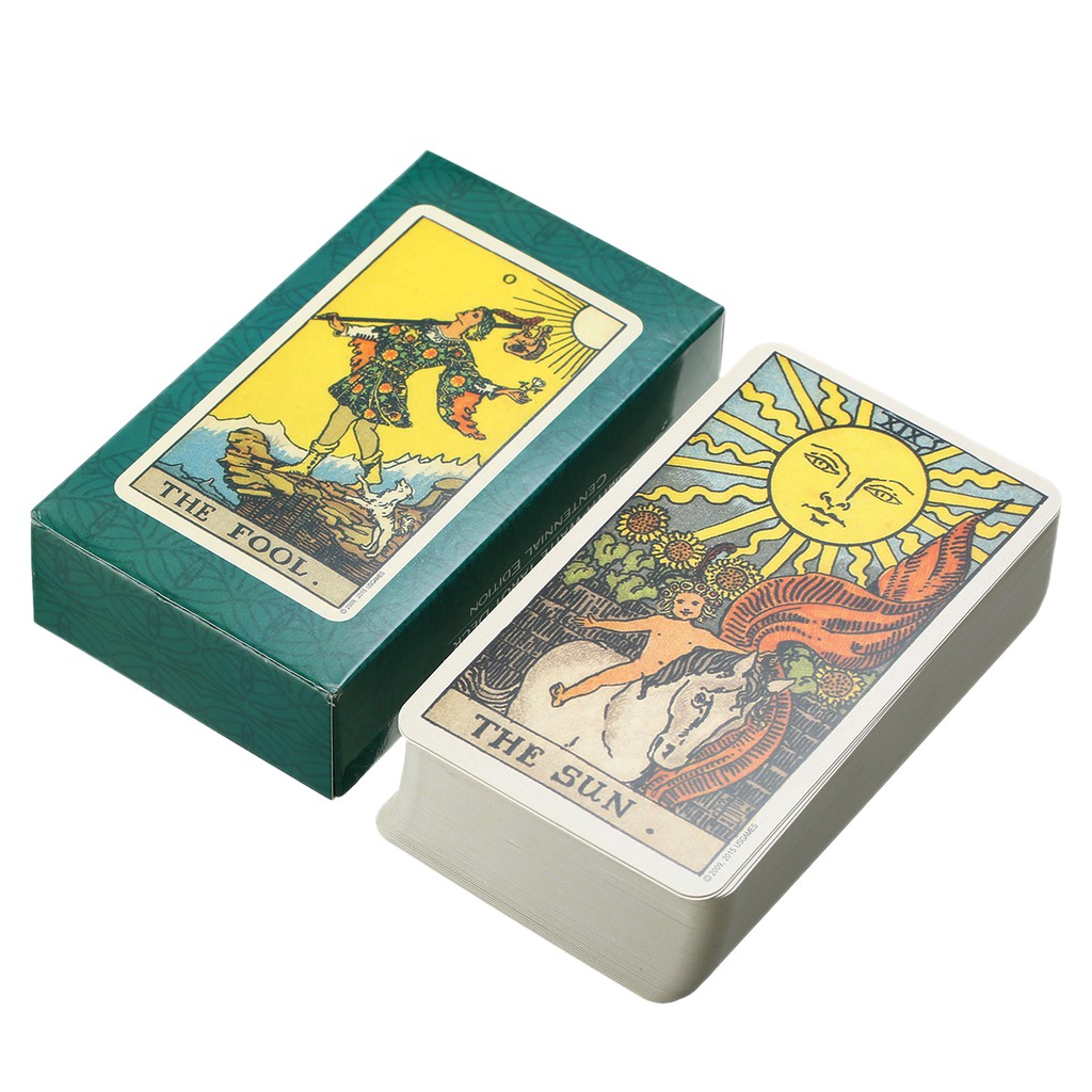 Hình ảnh Combo Bộ Bài Tarot Bói Smith Waite Tarot Cao Cấp và Túi Nhung Đựng Tarot