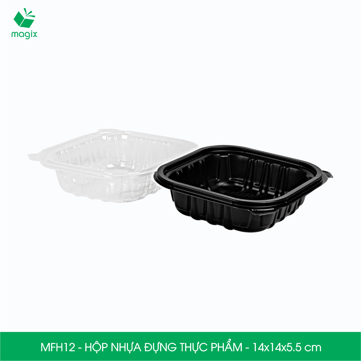 MFH12 - 50 Hộp nhựa đế đen nắp trong HT12