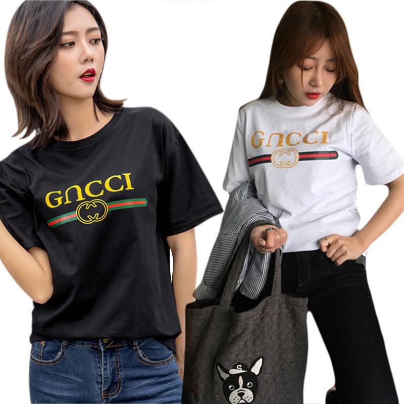 Áo Thun Nữ Ngắn Tay In Chữ Kiểu Hàn Quốc