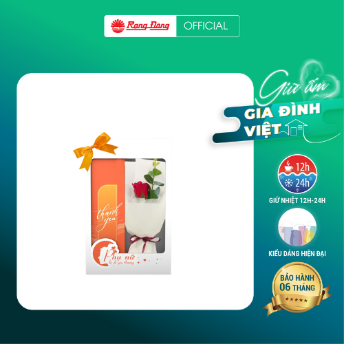 Phích quà tặng 500 ml Model: RD-0538N2.E combo bao gồm phích cá nhân giữ nhiệt 0538 N2.E và hoa, thiệp, hộp đựng sang trọng, xinh xắn