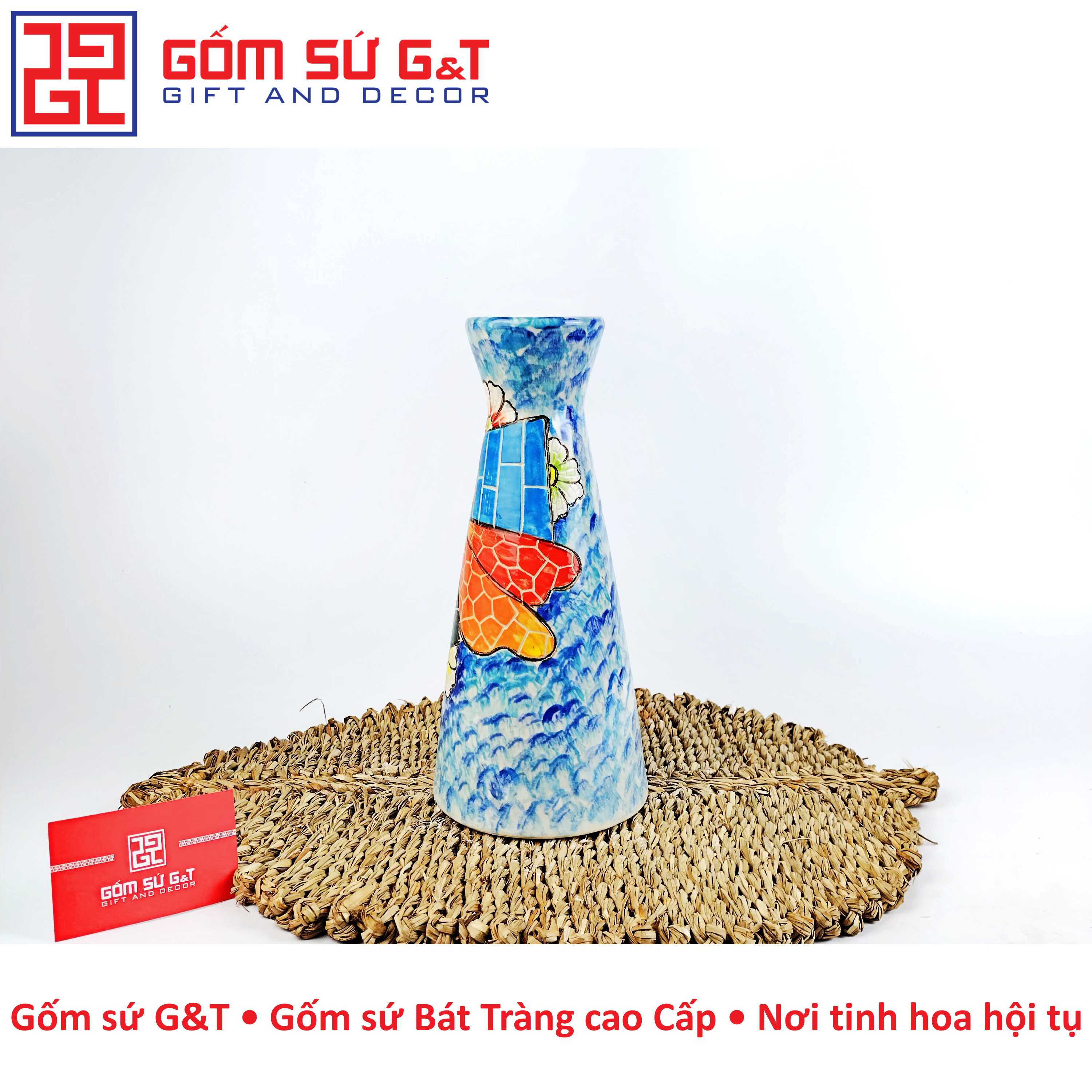 Lọ hoa chân váy chuồn chuồn Gốm Sứ G&amp;T