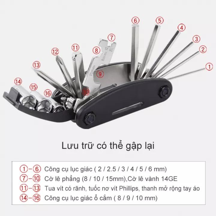 Dụng Cụ Sửa Chữa Xe Đạp Đa Năng Tua Vít 16 trong 1