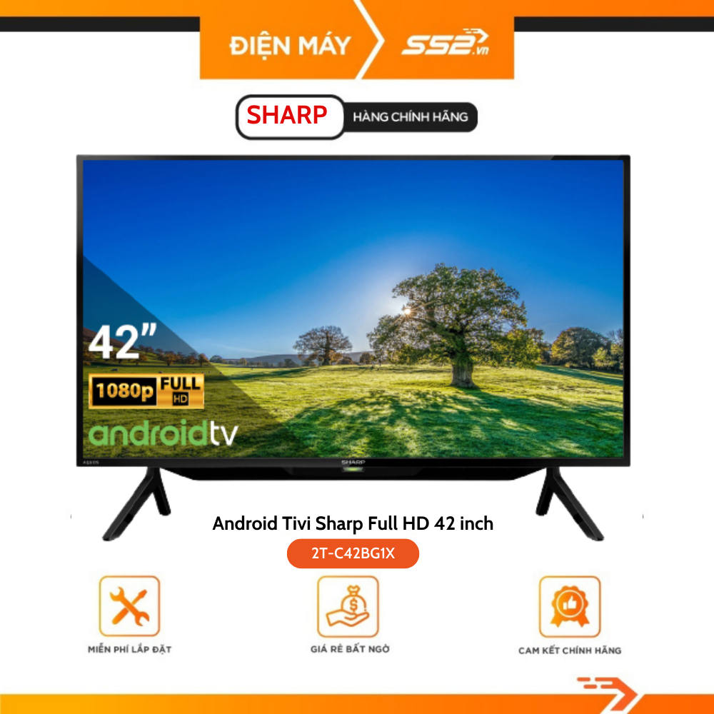 Android Tivi Sharp Full HD 42 inch 2T-C42BG1X - Hàng Chính Hãng.