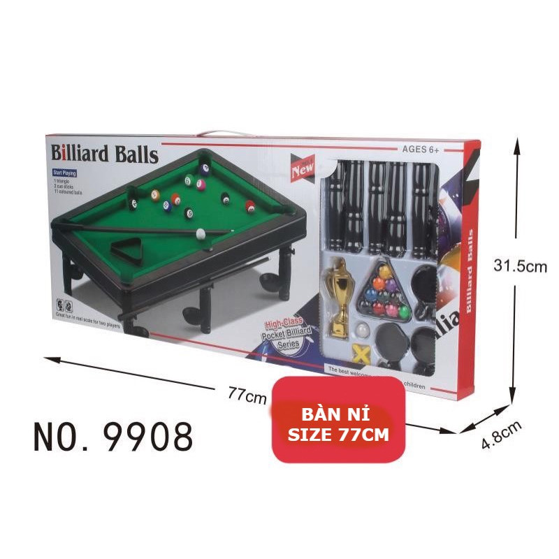 Bàn bi-a lót nỉ size Lớn giải trí trò chơi vui nhộn