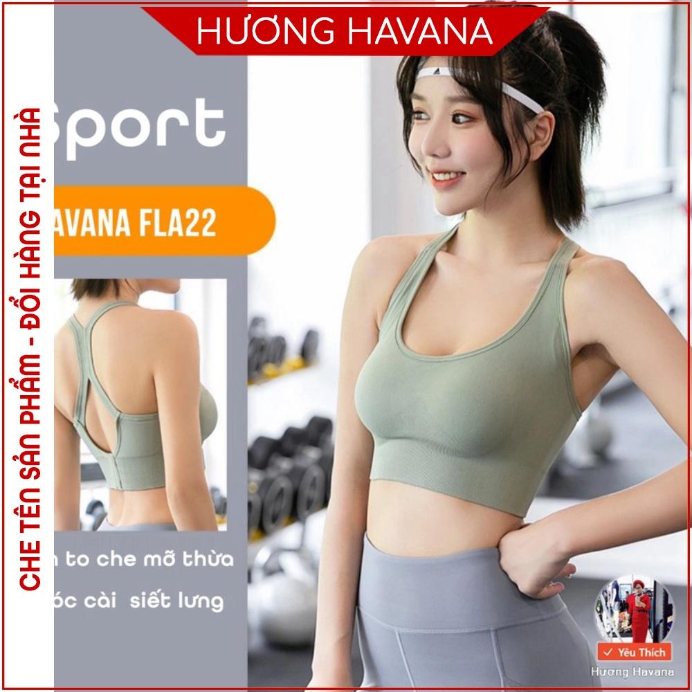 Áo bra thể thao gym, yoga có móc cài bản to giấu mỡ thừa - áo ngực havana FLA22