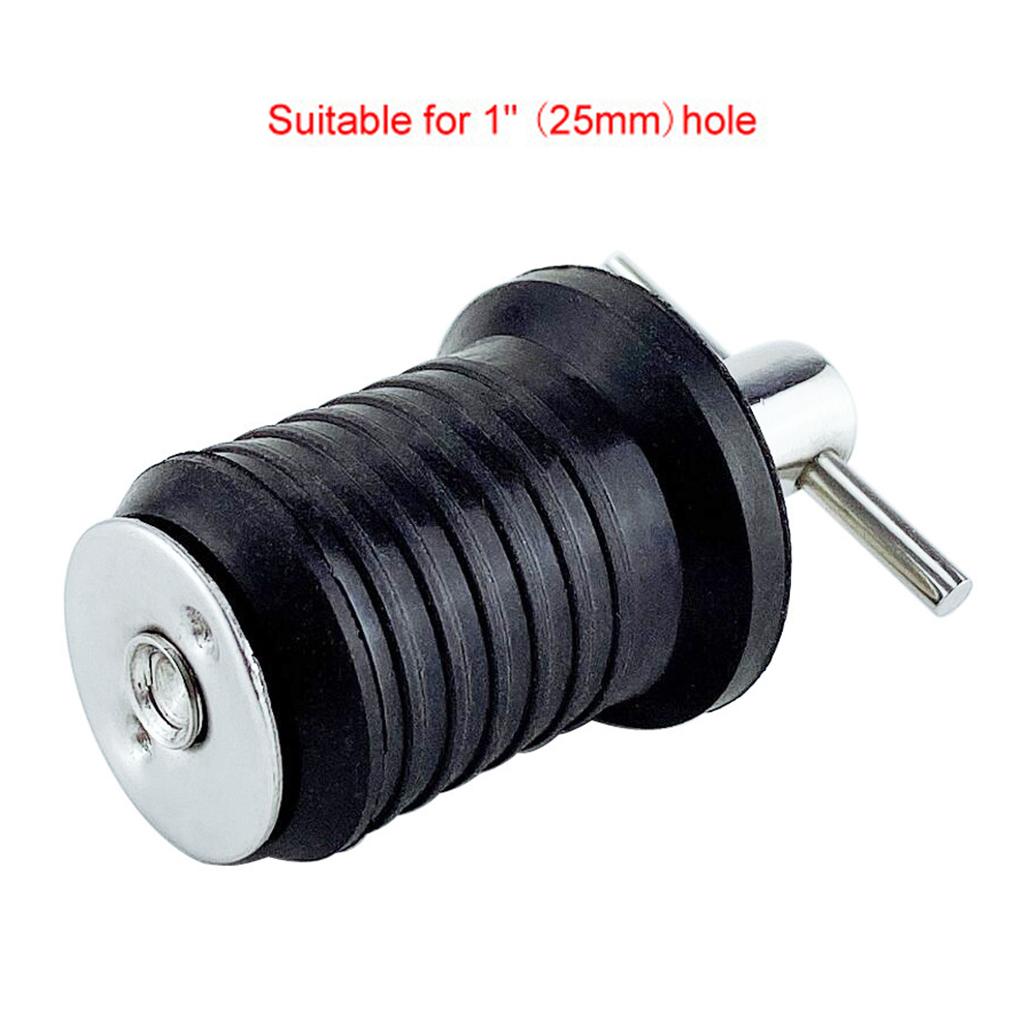 Stainless Steel & Rubber Kayak Boat Hull/Livewell/Baitwell Twist Drain Plug
