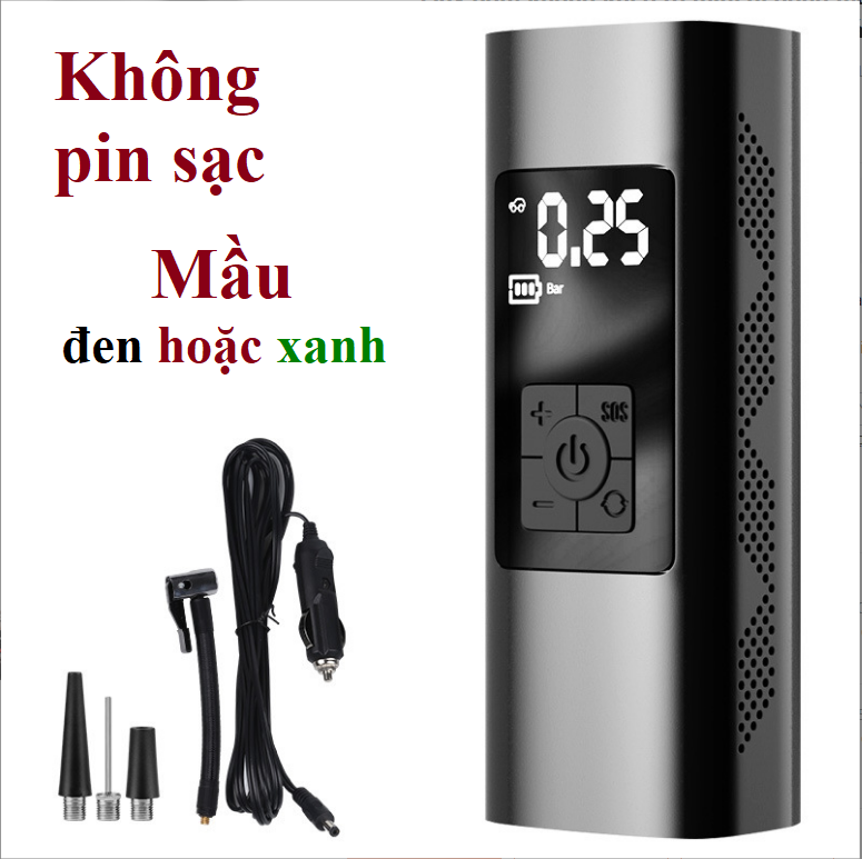 Bơm ô tô 12V đa năng, bơm xe hơi, bơm xe máy, bơm xe đạp kiêm xạc điện thoại, đèn pin, đèn cảnh báo nguy hiểm