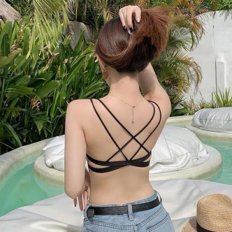 Áo bra đúc không đường may, áo lót nữ có mút bàn tay, khoá cài trước A810