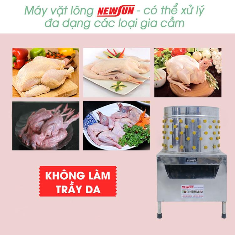 Máy Vặt, Nhổ Lông Gà Vịt Ngan NEWSUN 70 Cm - Hàng Chính Hãng