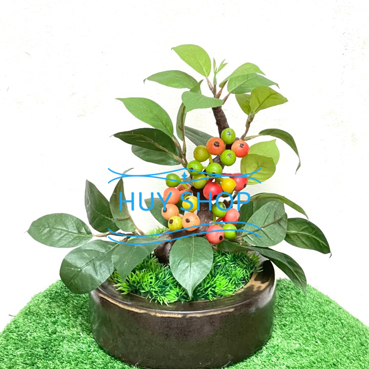 Chậu Cây TRÁI SUNG nhân tạo trang trí nhà cửa