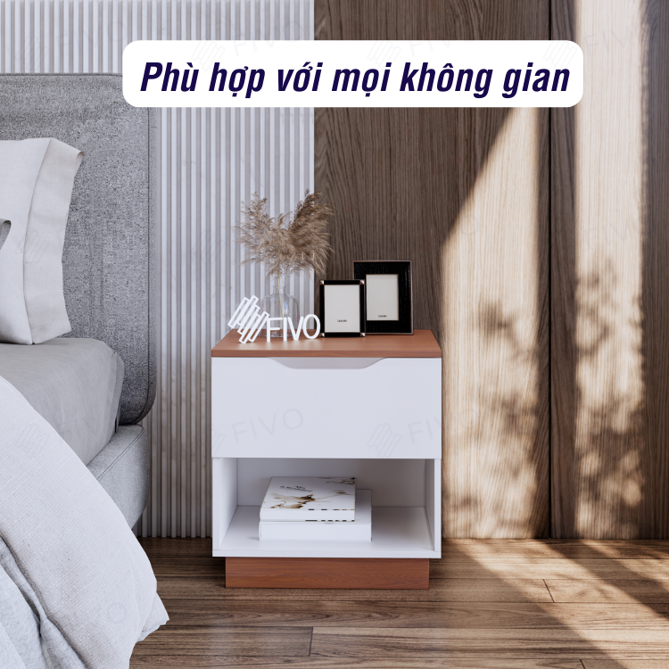 Tủ Đầu Giường Mini FIVO FT18 Thiết Kế Hiện Đại Có Ray Kéo Cao Cấp Phù Hợp Với Mọi Không Gian Phòng Ngủ