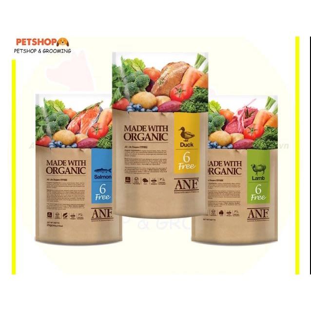 Thức ăn hạt hữu cơ cho chó ANF - Vị cừu, vịt và cá hồi. Túi 2kg