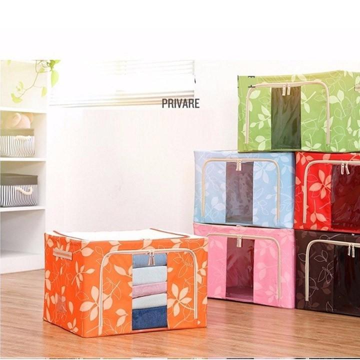 Tủ vải khung sắt 66L với họa tiết xinh xắn
