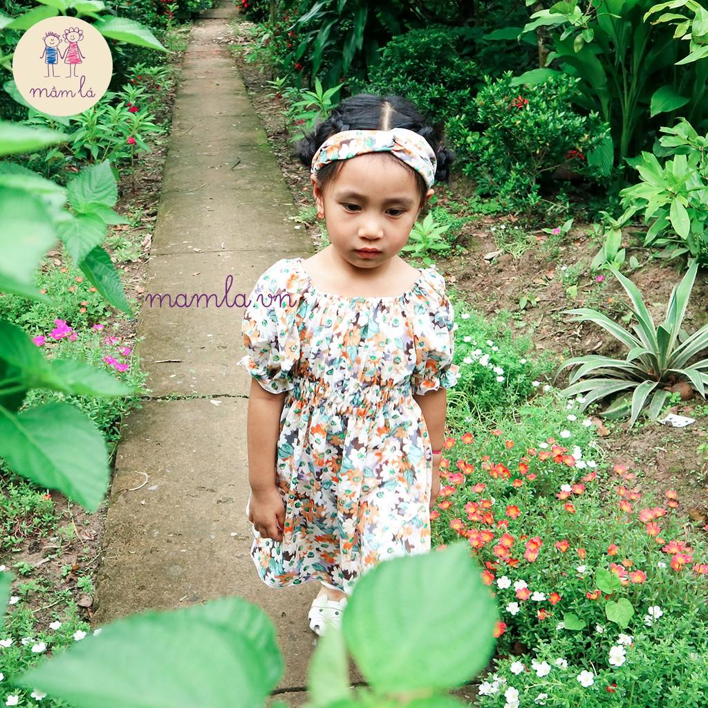 Đầm váy cúc họa mi nhún eo | 1Y-5Y