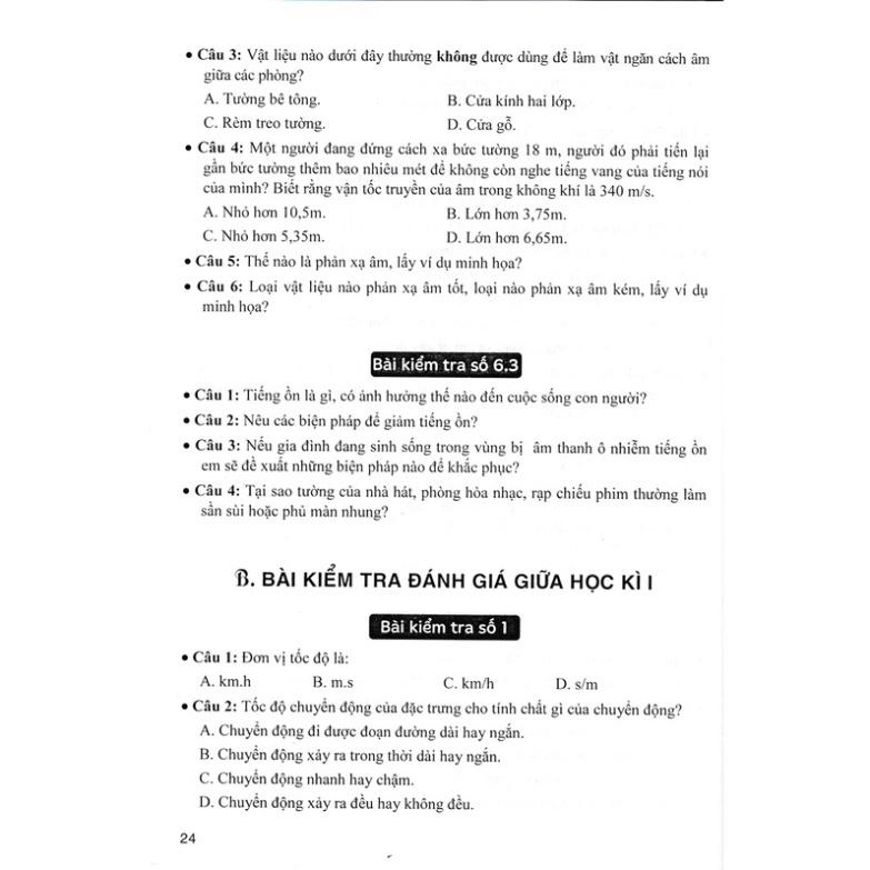 SÁCH - đề kiểm tra, đánh giá vật lí 7 - khoa học tự nhiên (bám sát sgk kết nối tri thức với cuộc sống)