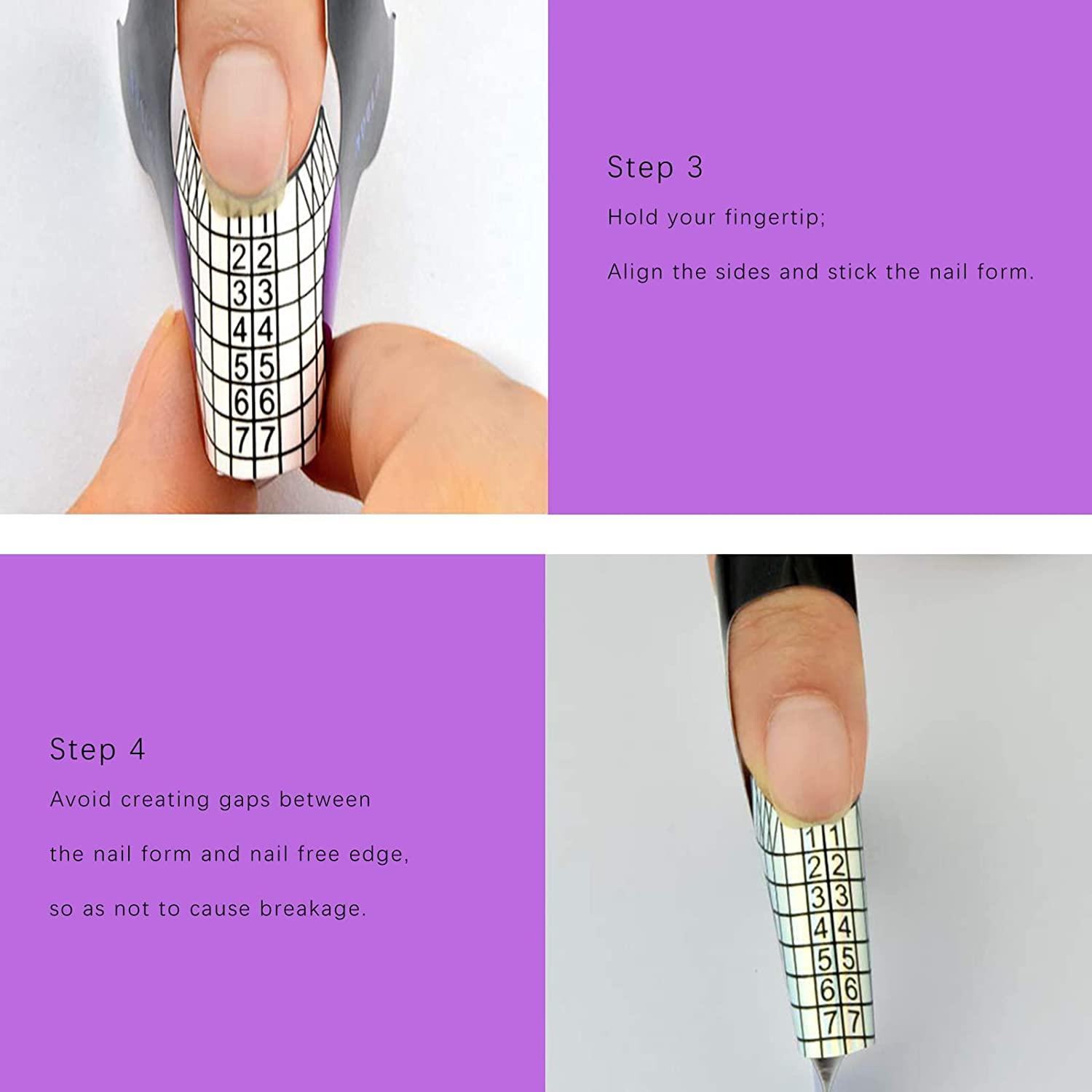 300 Miếng Mẫu Móng Swallow Giấy Mở Rộng, Mẫu Móng Gel Nghệ Thuật, Mẫu Móng Tự Dính Có Số, Khuôn Mẫu, Cho Phần Mở Rộng Acrylic hoặc Gel UV