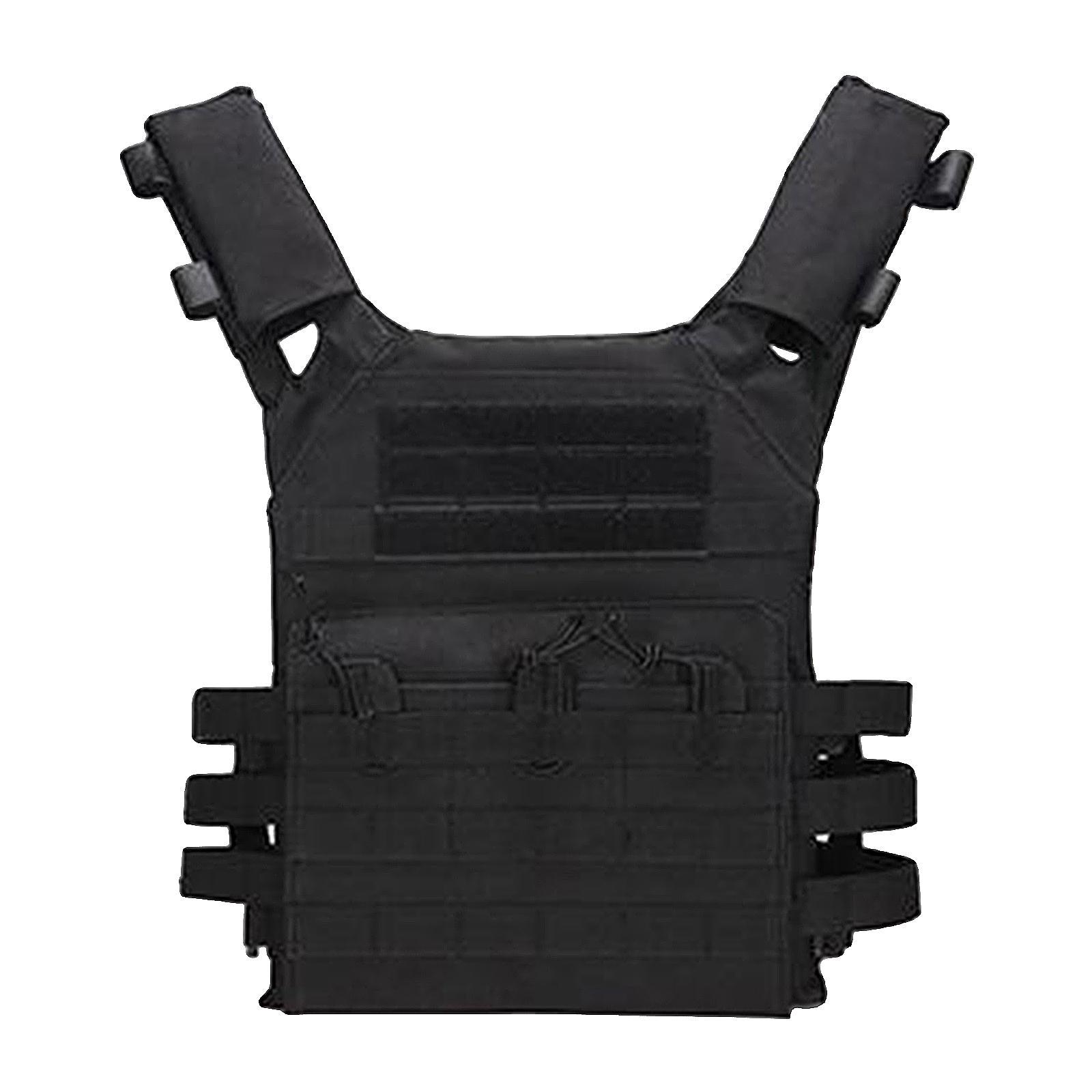 2xMens Game Vest Vest Multiple Bags Combat Training Vest Black