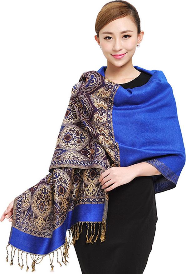 Khăn Pashmina Thêu Kim Tuyến – PMT906