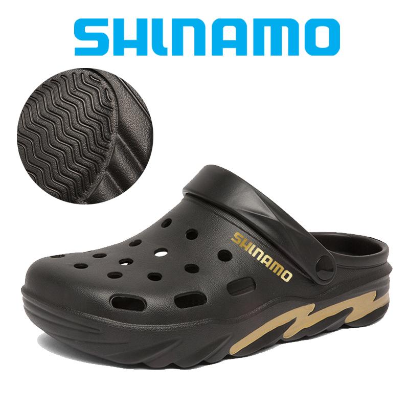 Mùa Hè 2023 Mới Thể Thao Nam Chống Trơn Trượt Câu Cá Giày Sandal Size Lớn Ngoài Trời Thường Thoáng Khí Giày Sandal Đi Biển giày Color: black 8 Shoe Size: 40