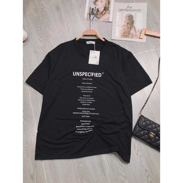 Áo thun tay lỡ in chữ UNSPEC TC6