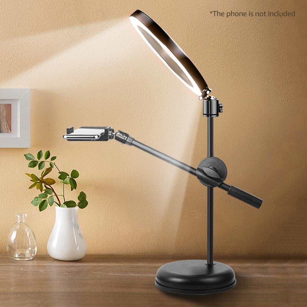 Đế kẹp điện thoại để bàn chụp ảnh selfie Ring Light 6in / 16cm Có thể điều chỉnh độ sáng 3200K đến 5800K