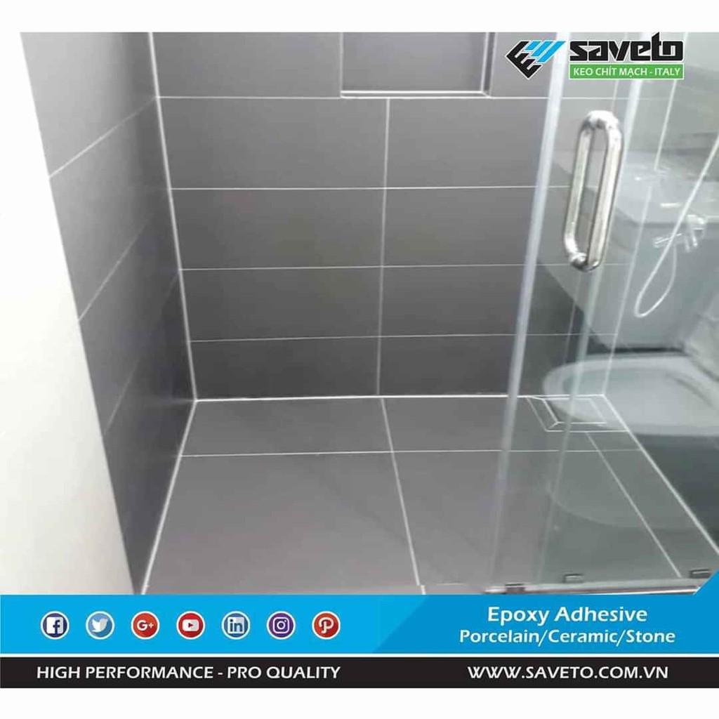 Bảng Màu Keo Chít Mạch Saveto - Keo chà ron Saveto epoxy 2 thành phần