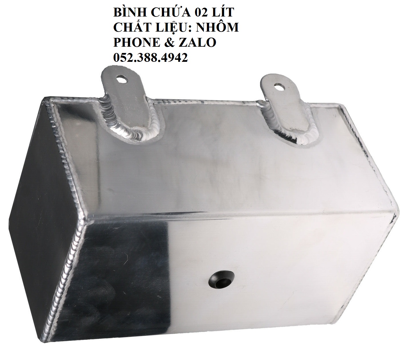 Thùng chứa dung dịch rửa kính xe hơi.  Chất liệu: NHÔM. Dung tích: 02 LÍT.  English.  Car Washers Wash Bottle.  Aluminium Windscreen Wash Bottle 2L Polished Intercooler Spray Tank Universal Car Parts.