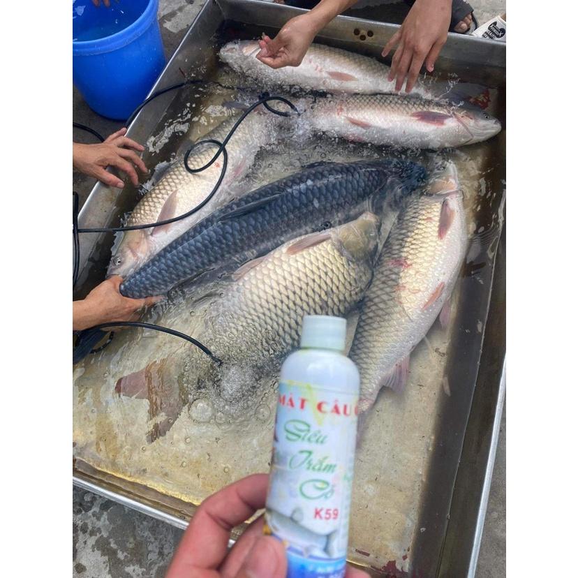 K59 Siêu Trắm Cỏ - Hương liệu câu cá chuyên trắm cỏ, trắm trắng siêu nhạy của Mật Câu Ốc - KhoaHuyen Fishing
