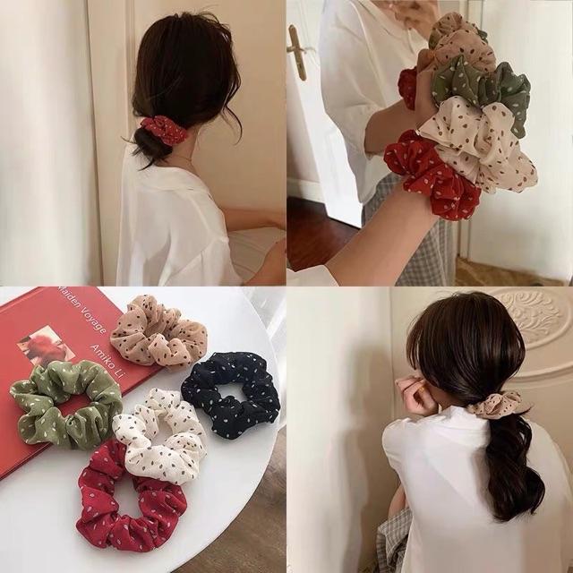 Dây Scrunchie chấm bi