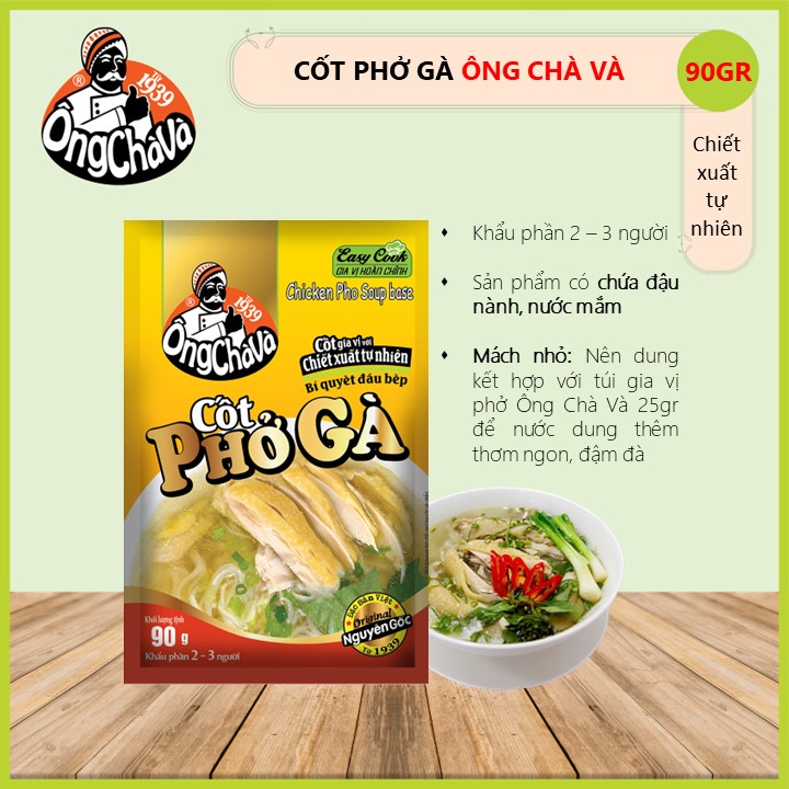 Cốt Phở Gà Ông Chà Và 90g (Chicken Pho Soup Base)