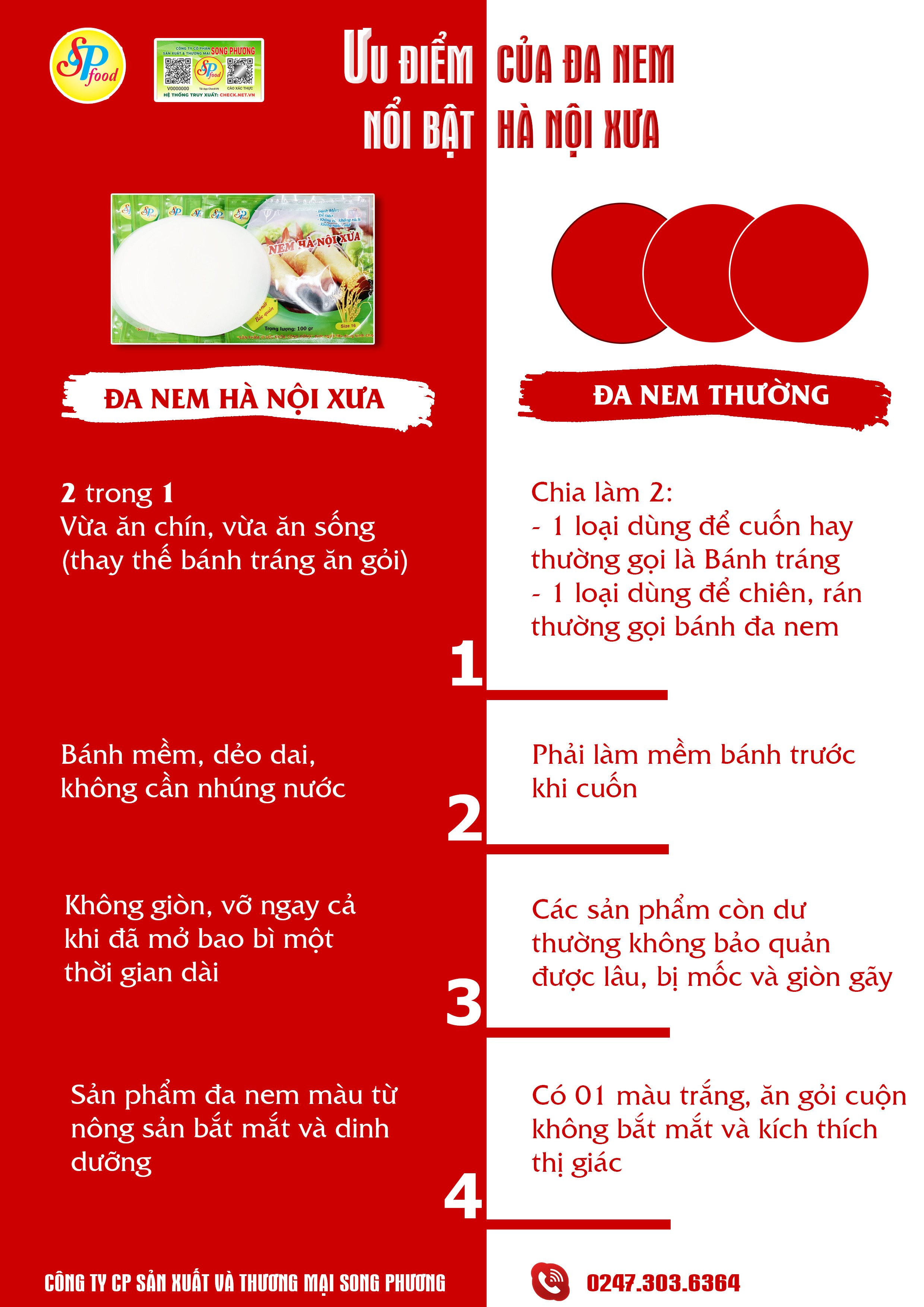 Bánh Đa Nem Đa năng Hà Nội Xưa (ăn sống/cuộn nem) - Hàng xuất khẩu Nhật-100g