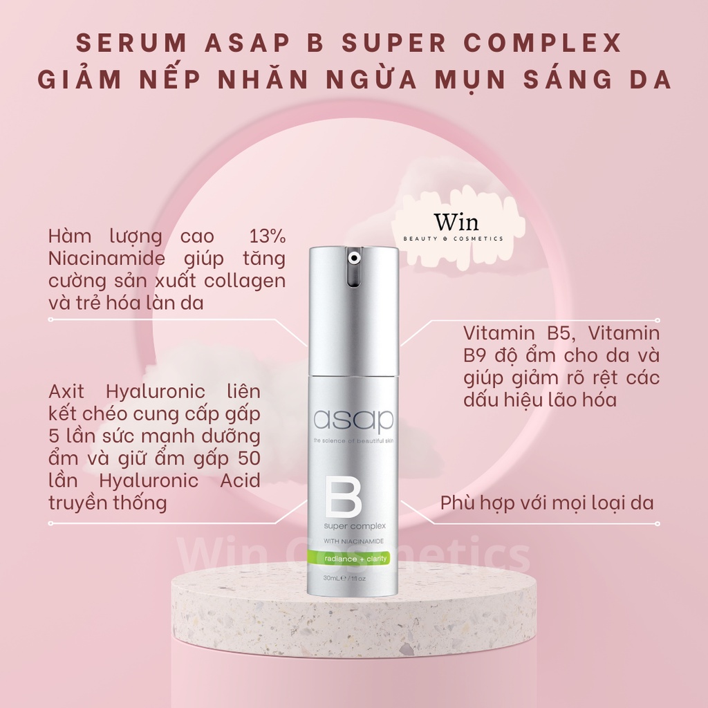 Tinh Chất Làm Giảm Nếp Nhăn Asap B Super Complex With Niacinamide