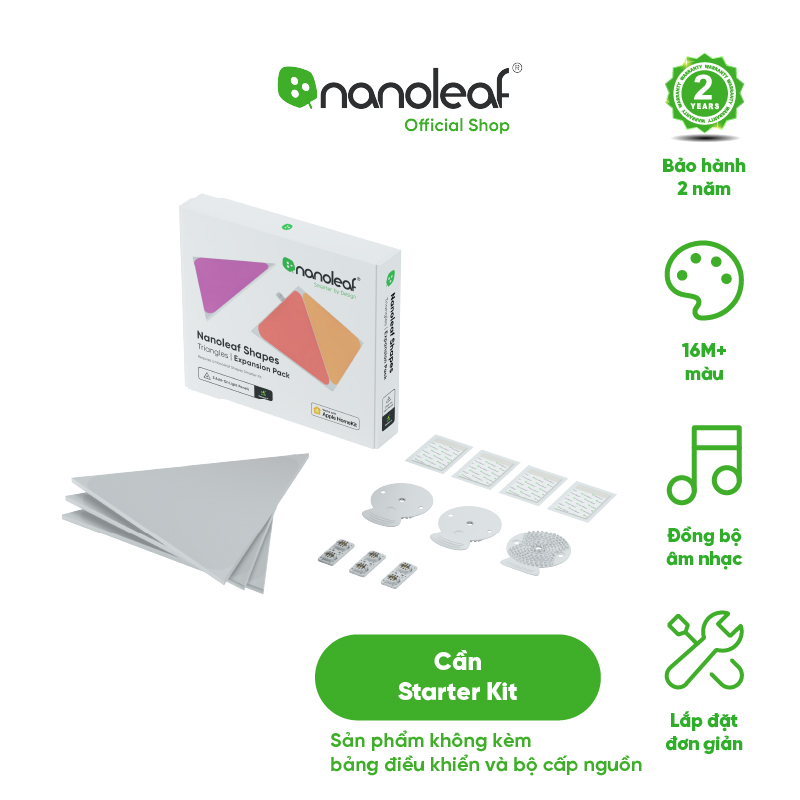 Đèn thông minh Nanoleaf Shapes Tam Giác 3 ô đèn