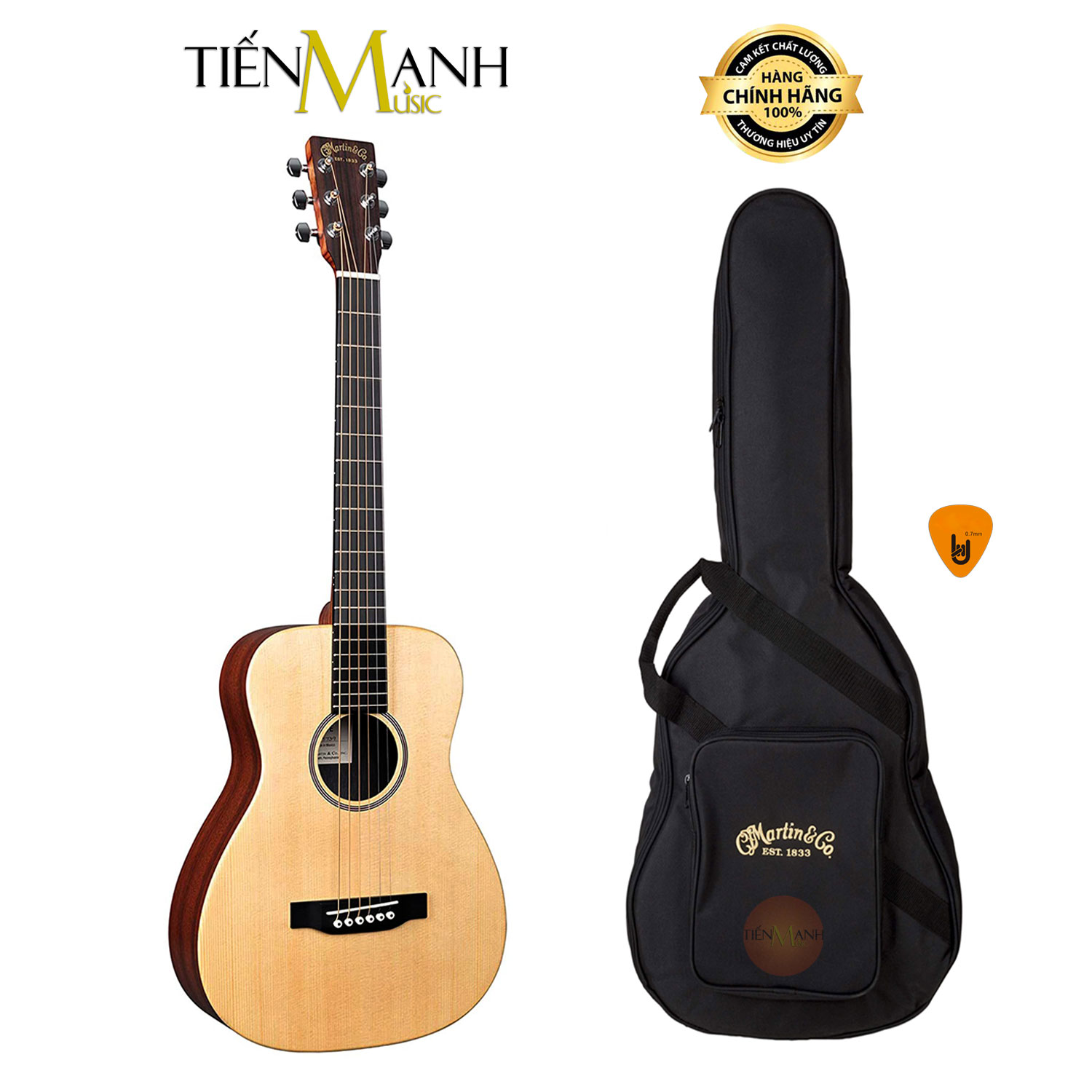 [Có EQ] Đàn Guitar Acoustic Martin Little LX1E Hàng Chính Hãng - Kèm Bao Đựng, Móng Gẩy DreamMaker