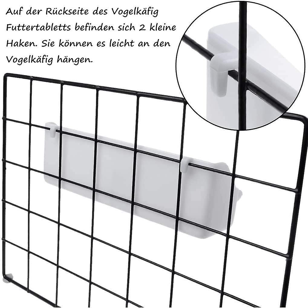 Bộ 2 người thức ăn chim treo, thức ăn cho chim, bát nước, bát thức ăn, phụ kiện g, màu trắng