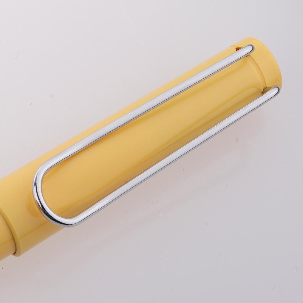 Nice Smooth Surface Colorful Plastic Design Fountain Pen Silver Color Metal Hooks Ink Pen Fine Nib Portable