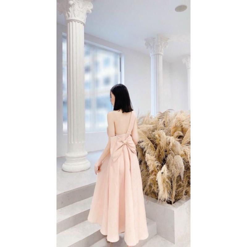 Đầm xòe đi tiệc kèm nơ sau lưng