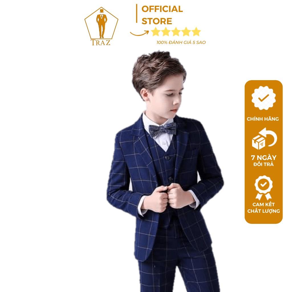 Bộ, Set Vest TRAZ Karo Cho Bé Trai, Trẻ Em, Con NítBé Mập Cao Tăng 1, 2 Size