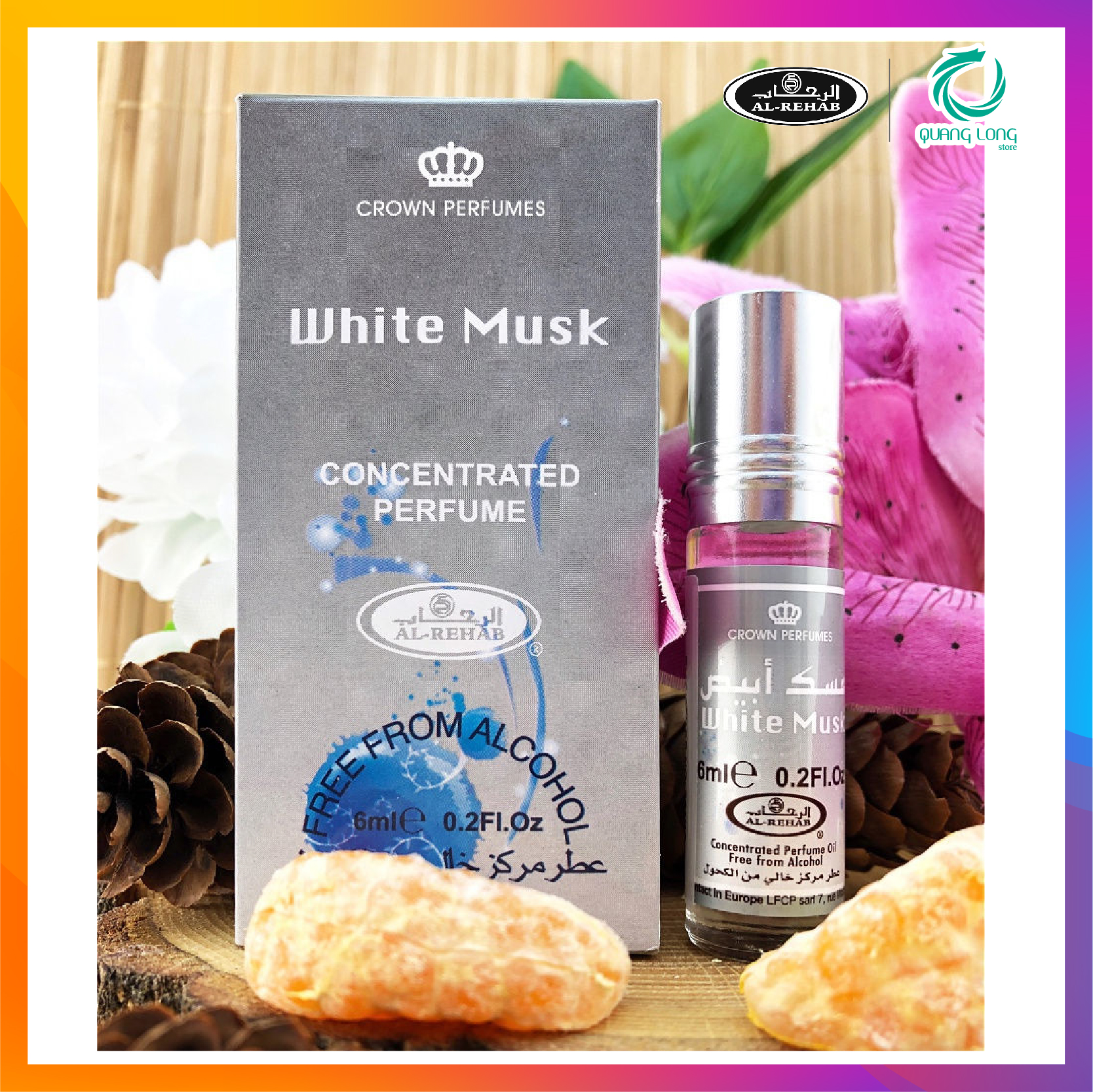 Tinh dầu nước hoa Dubai_ WHITE MUSK Al-Rehab_ UNISEX (Hàng chính hãng)